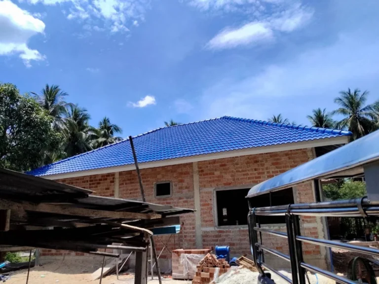 ผลงานสร้างบ้านชั้นเดียวทรงปั้นหยา อำเภออัมพวา จังหวัดสมุทรสงคราม