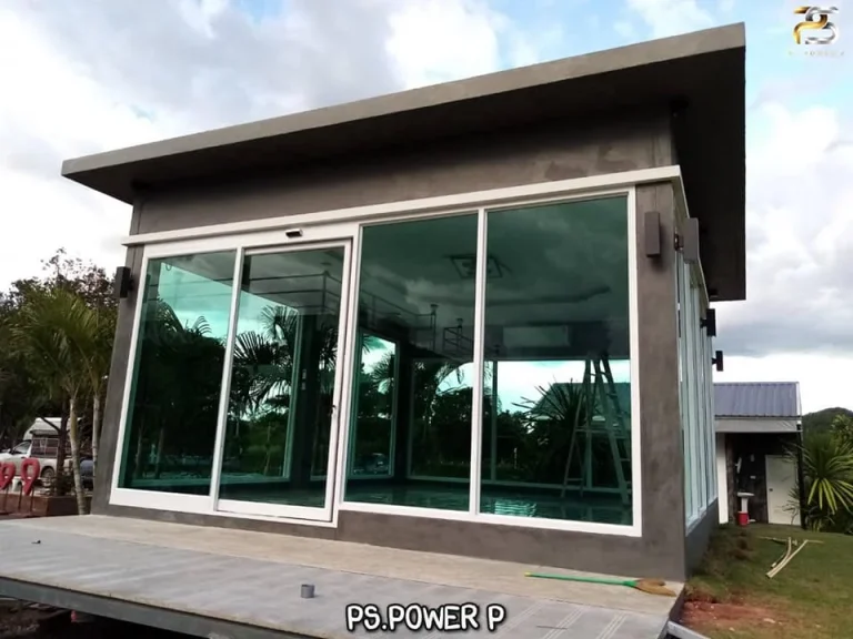 ผนังกระจกด้านหน้าอาคาร - จิตสบาย รีสอร์ท